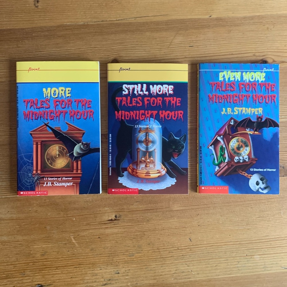 (3) VTG Tales For the Midnight Hour JB Stamper Scholastic Horror Books 80s 90s